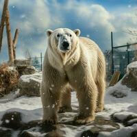 polar Urso selvagem vida fotografia hdr 4k foto