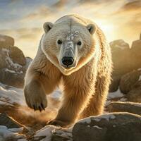 polar Urso selvagem vida fotografia hdr 4k foto