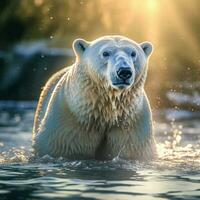 polar Urso selvagem vida fotografia hdr 4k foto