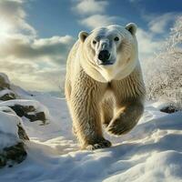 polar Urso selvagem vida fotografia hdr 4k foto