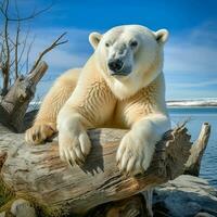 polar Urso selvagem vida fotografia hdr 4k foto