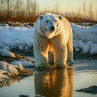 polar Urso selvagem vida fotografia hdr 4k foto