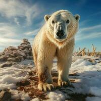 polar Urso selvagem vida fotografia hdr 4k foto