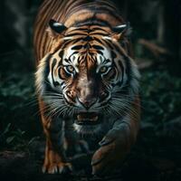 tigre estético realista cinematográfico cru épico macro foto