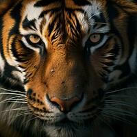 tigre estético realista cinematográfico cru épico macro foto