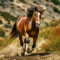 foto do cavalo cheio tiro Alto qualidade hdr 16k ultra hd