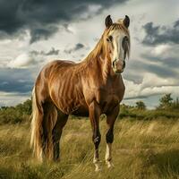 foto do cavalo cheio tiro Alto qualidade hdr 16k ultra hd