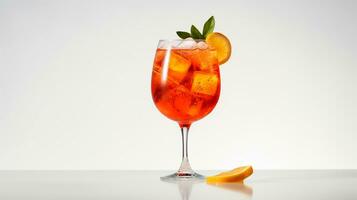 foto do uma aperol spritz beber isolado em branco fundo. generativo ai