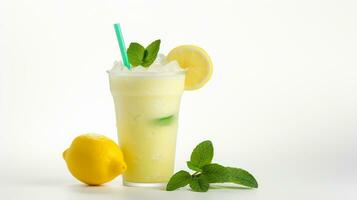 foto do uma limonada beber isolado em branco fundo. generativo ai
