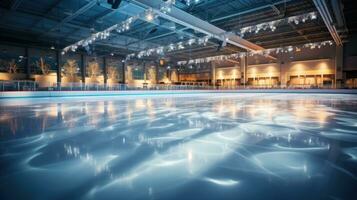 gelo rinque dentro estilo do inverno olimpíadas. generativo ai foto