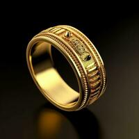 ai generativo foto do uma dourado anel