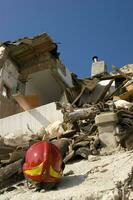 documentação fotografica del devastador terremoto nell'italia centrale foto