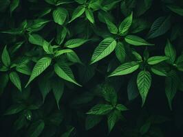 verde folhas background.green folhas com cópia de espaço.eles estão cor tom Sombrio dentro a manhã. foto