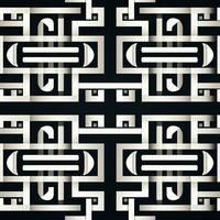 lustroso grego chave tecido padronizar fundo exibindo à moda Eterno geométrico desenhos foto