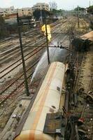 a estrada de ferro acidente às a viareggio estação foto