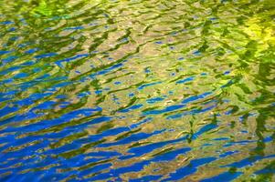 reflexão do a céu e a água dentro a rio foto