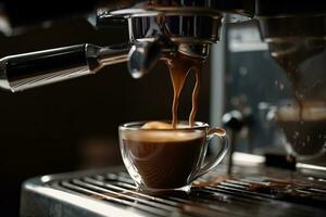 espresso café máquina. generativo ai foto