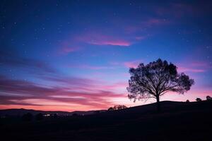 cativante crepúsculo céu com cópia de espaço, ideal para adicionando texto ou gráficos para seu projetos. generativo ai foto