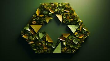 reciclando recurso e lixo placa. a conceito do ecologia e separado desperdício coleção foto