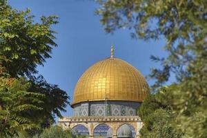 a cúpula do monte do templo da rocha de jerusalém, israel foto