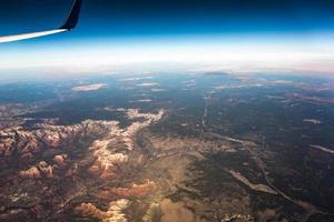 aéreo sobre o grand canyon arizona foto