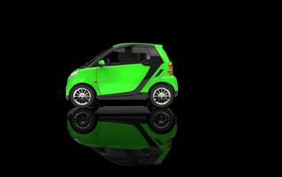 brilhante verde pequeno carro foto