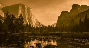 vale do parque nacional de yosemite foto