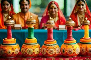 indiano Casamento decoração Ideias. gerado por IA foto