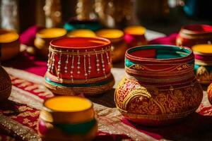 indiano Casamento decoração Ideias. gerado por IA foto