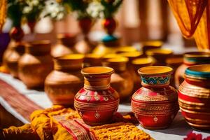 indiano Casamento decoração Ideias. gerado por IA foto