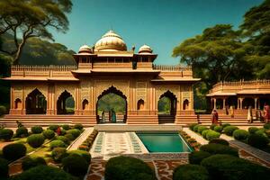 a Palácio do a principesco Estado do rajastão. gerado por IA foto