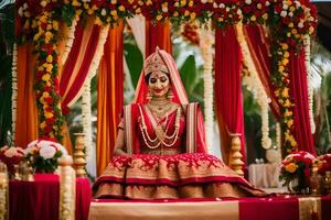 a casamento, mumbai, fotografia, a Casamento brigada. gerado por IA foto