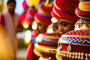 indiano Casamento cerimônia dentro Bangalore. gerado por IA foto