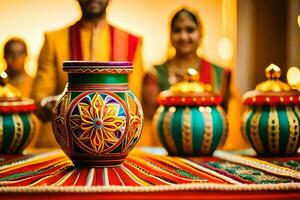 indiano Casamento decoração Ideias. gerado por IA foto