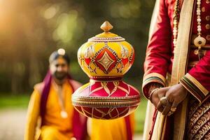 indiano Casamento cerimônia. gerado por IA foto