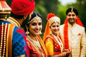 indiano Casamento dentro Bangalore. gerado por IA foto