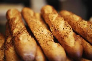 pão baguete, produtos de panificação, pastelaria e padaria foto