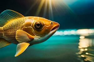 peixinho dourado, peixe, peixe tanque, aquário, aquário peixe, aquário peixe tanque, aquário peixe. gerado por IA foto