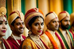 indiano Casamento cerimônia dentro Bangalore. gerado por IA foto