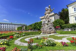 mirabell Palácio e jardins, salzburgo, Áustria foto