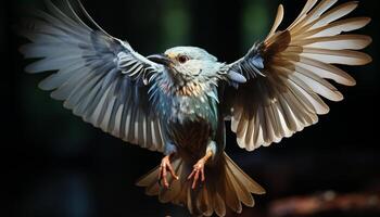 pássaro do presa spreads asas subindo dentro liberdade, natureza beleza gerado de ai foto