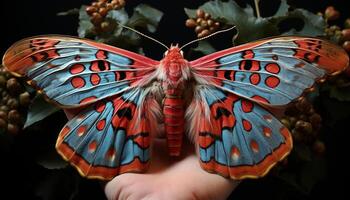 vibrante borboleta asa vitrines natureza beleza dentro multi colori padrões gerado de ai foto