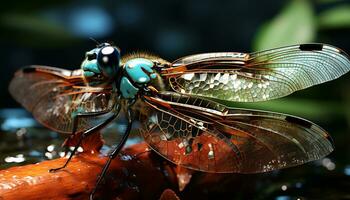 inseto vibrante cores ampliar a beleza do natureza criatividade gerado de ai foto