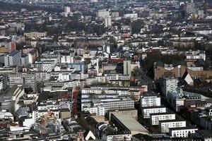 paisagem urbana europeia edifícios gerais na alemanha frankfurt foto