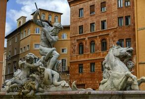 fontana del nettuno, fonte do Netuno, praça navona, Roma, Itália foto