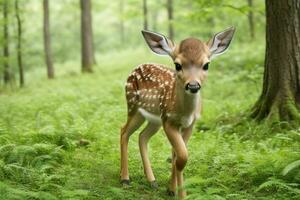 veado dentro floresta. ai generativo pró foto