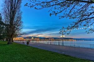 Inglês jardim passeio, Genebra, Suíça, hdr foto