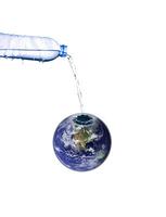 encher água para o mundo, conceito de terra foto