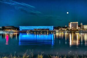 lentos arte museu dentro Linz, Áustria foto