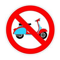 não ciclomotor ou lambreta proibido sinal, vermelho proibição símbolo foto